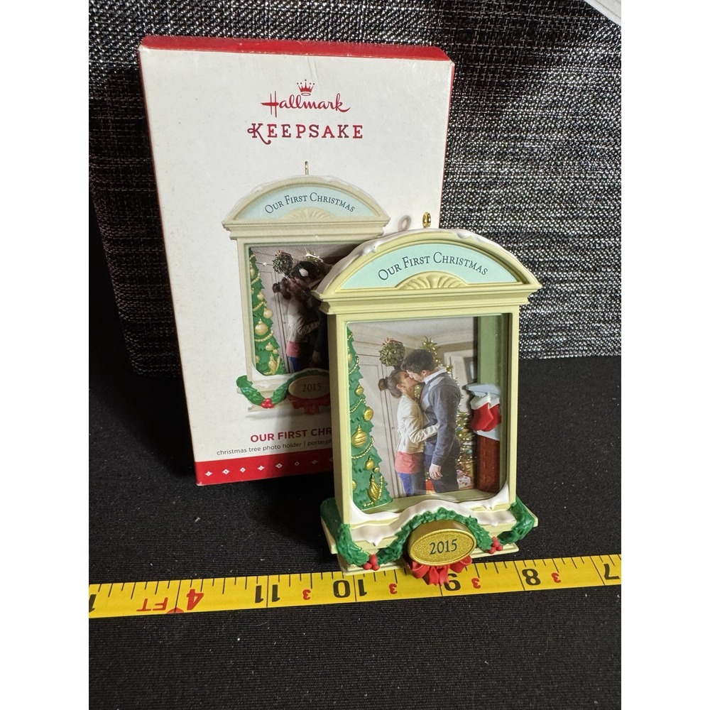 Hallmark Keepsake Ornament~Our First Christmas~Photo Holder~Dated 2015